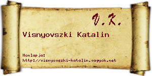 Visnyovszki Katalin névjegykártya