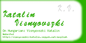 katalin visnyovszki business card